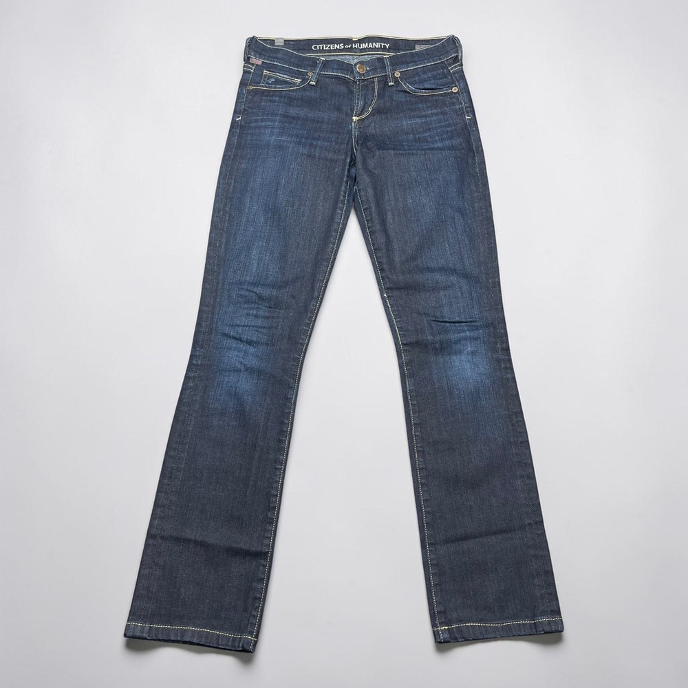 Citizens of Humanity Ava Low Rise Straight Leg Jeans Dark Wash Size 25 - W28xL30